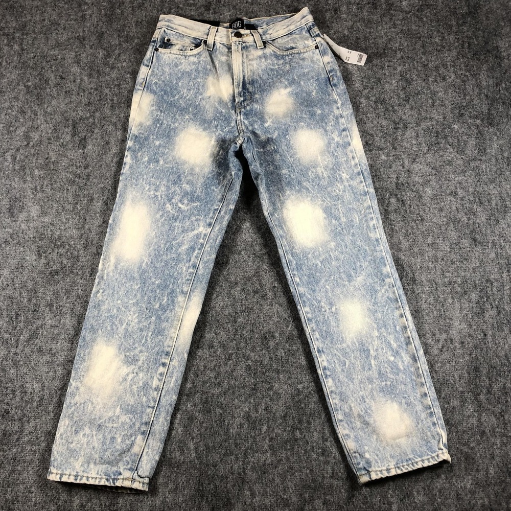 BDG Jeans Womens 27 Blue Acid Wash Slim Straight High Rise Urban Outfitters
